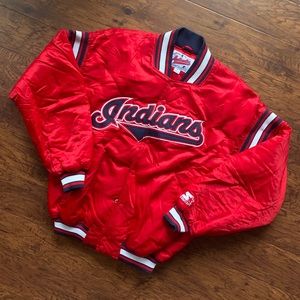 Vintage 90s Starter Cleveland Indians Satin Jacket